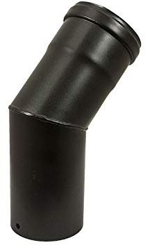 Curva gomito a 45° Fumisteria al Carbonio Smaltato Nero per Stufe a Pellet e Legna sp 1,2mm (D 100mm)