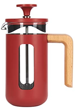 La Cafetière Pisa Cafetière en acier inoxydable 3 tasses Rouge