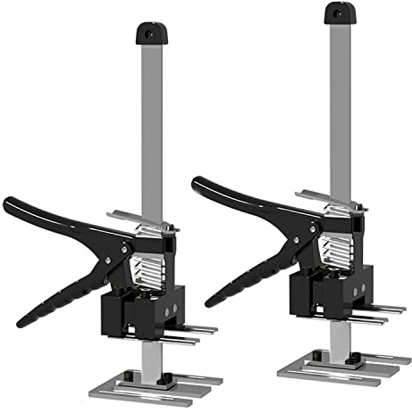 2 piezas Elevador de Mano, Ajustable Regulador de Altura de Baldosas, Levantador de Azulejos Para Paneles de Puertas, Armarios, Azulejos de Pared (Capacidad de Carga 170 kg)