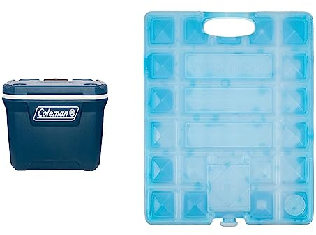 Coleman Xtreme Kühlbox große Eisbox mit 47 Liter Fassungsvermögen & Campingaz Campingküche Freezpack (3 x 20 x 26 cm), Blau