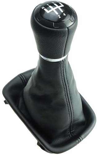 Newtown2700-parts Schaltknauf Schaltmanschette Rahmen (lange Füße) mit schwarzer Naht, 23 mm Aufnahme kompatibel für Audi A3 8L 1.6 5 Gang BJ 1996-2000