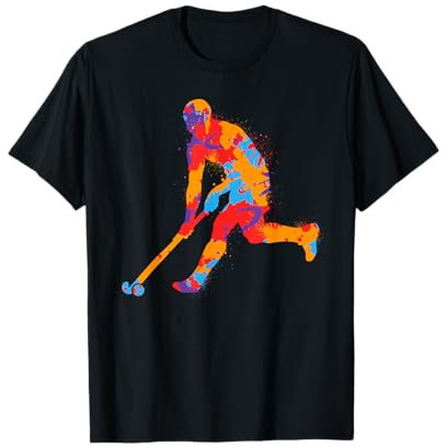 Feldhockey Bunter Hockeyspieler Kinder Hockey Jungen T-Shirt