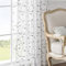 Dsnyu Vorhänge Wohnzimmer Kurz, Schiebegardinen Grau Polyester Curtains Voile Zweige Blatt Fensterdekoration für Küche Schlafzimmer 2er Set B 76 x H 61cm