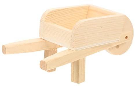 TOYANDONA Miniature Wheelbarrow Model: Realistic Garden Cart Model - Lightweight & Portable - Wooden Mini Cart Toy for Boys Girls Dollhouse Garden Decor, Photography Props