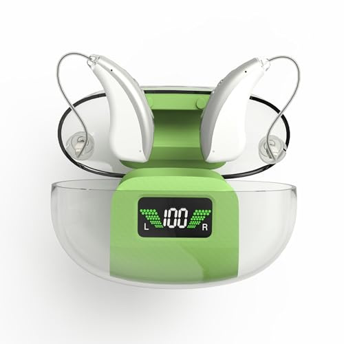 Amplificador Auditivo Recargable, Retroauricular, Amplificador de Sonido RIC, Izquierda y Derecha, APP Español, Bluetooth, Uso Sencillo, 16 Canales, Cancelación de Ruido, Gama Alta, GM-303P