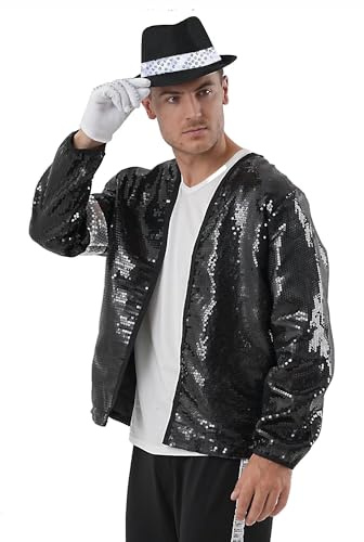 Shuanghao Adulte Enfant Kids Kit Costume Deguisement 3ps Veste+Chapeau+Gant Hommes Femmes Costume Outfits Halloween Noël Fête Cosplay Rétro Carnaval Spectacle Veste Outfits