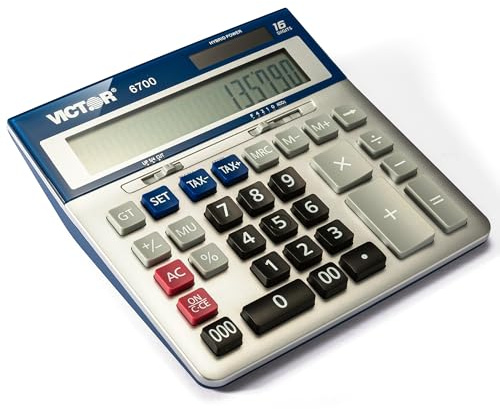 Victor 6700 Large Desktop Calculator, 16-Digit LCD