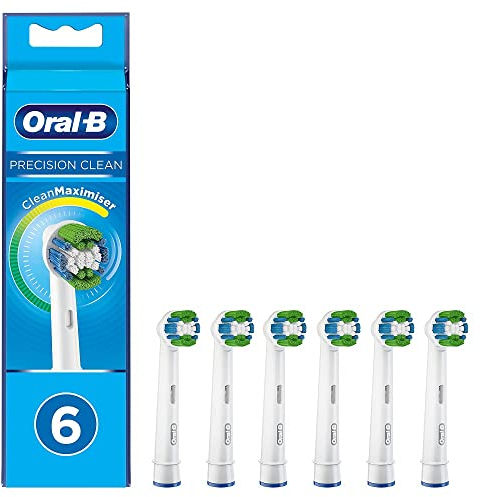 Oral-B Precision Clean - Set di 6 testine di ricambio per spazzolino elettrico, con setole CleanMaximiser, per una cura ottimale dei denti