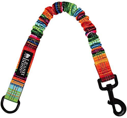 Leash Boss Pattern Bungee Dog Leash Extension, 18 Shock Absorbing Lead Extender, Pattern Collection - Large Dog Leash Attachment and Shock Absorber (Blanket Pattern)