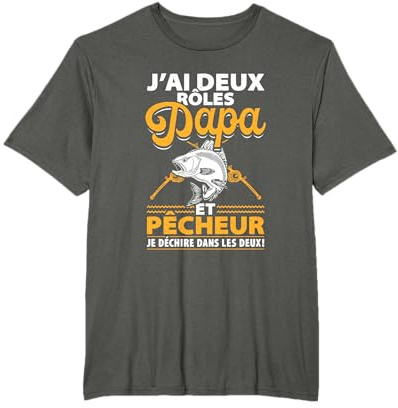 Fête des Pères Pêcheur - J'Ai Deux Rôles - Maillot Pêcheur T-Shirt