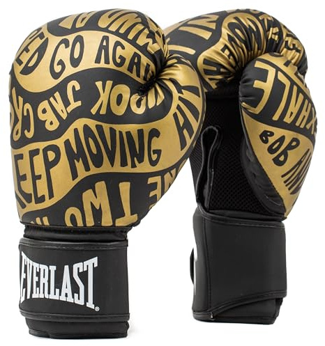 Everlast Unisex – Erwachsene Boxhandschuhe Spark Glove Trainingshandschuh, Schwarz/Gold 12oz