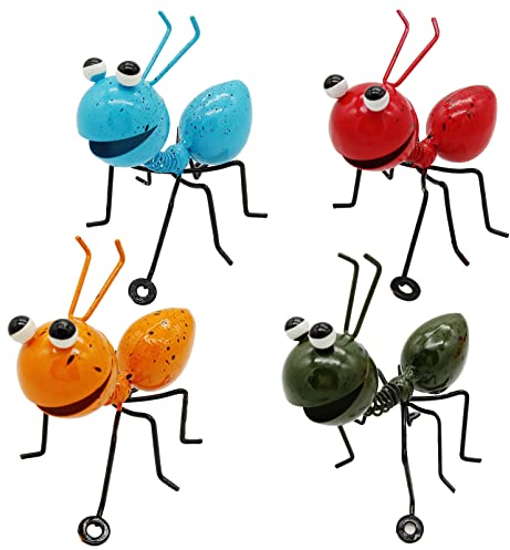 Forme in metallo, 4 pezzi, decorazione da giardino, statuette applicabili, sculture in metallo, per interni ed esterni, patio giardino