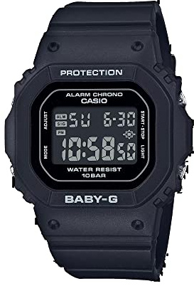 Casio BGD565-1 Women's Classic Black Alarm Chronograph Baby G Shock Watch