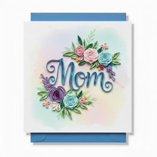 TUMYBee Mom Quilling Card, Mother Day Card for All Occasions Birthday, Thank You, Thinking Of You, For Mom, Women, Daughter, Grandmother, Friend