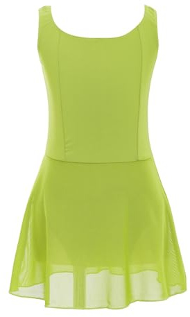 Abito da Balleto Bambina Ragazza Body da Ginastica Artistica Spalline Larghe Leotard Body Danza Classica Tinta Unita Bodysuit da Pattinaggio Jumpsuit Dancewear