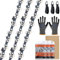 SAVIOR 3 x 40 cm Sägekette 3/8LP 1,3 mm 56 treibglieder kompatibel mit Oregon CS1400, Husqvana, Dolmar, Makita, Einhell und mehr
