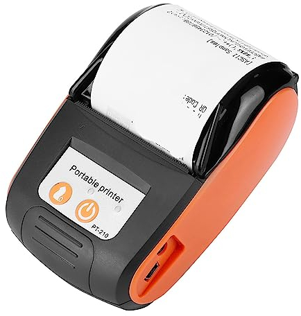 Ejoyous Bluetooth Belegdrucker, Mobiler Bondrucker POS-Drucker Tragbarer Thermodrucker Quittungsdrucker, für Schublade Büro Restauran kompatibel mit Android (ORANGE)