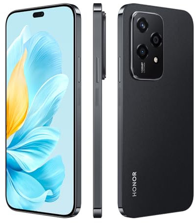 HONOR 200 Lite 5G Smartphone Triple Caméra 108 Mpx,Mémoire ROM 256GO,RAM 8GO, Ecran de 6.67'', Batterie mAh 4500,8-Coeurs MediaTek Dimensity 6080(6nm),Double SIM, NFC,MagicOS 8.0/Android 14,Noir