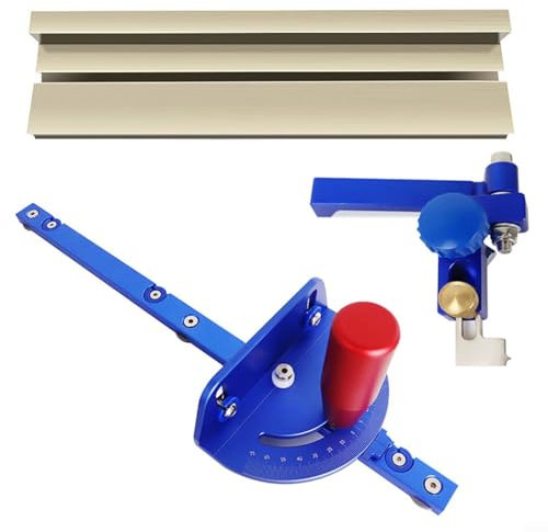 CWOQOCW Jauge à onglet avec poignée en alliage d'aluminium - Règle d'assemblage pour scie à table, scie à ruban, fraiseuse, ponceuse à disque, ponceuse à bande (A)