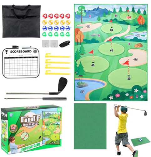 Golfleksmatta, träningsmatta för golfslag | Golflekssats för strejkmatta - vävd konstruktion golfslagsmatta för arbetsområde, gård, utomhus