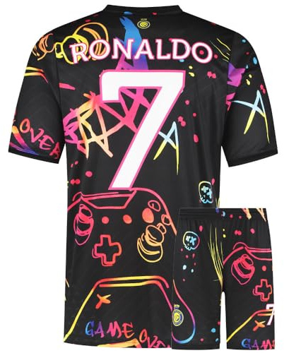 NASSR Fußball Trikot Set - Gaming Trikot Set - Jungen - Sportsachen - Geschenk - Sport t Shirt - Sportbekleidung - Größe S