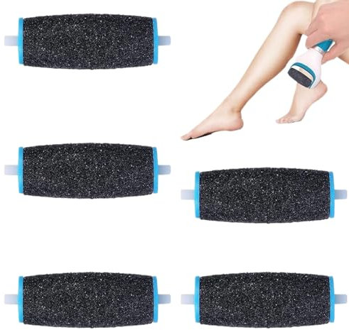 5 Pcs Rulli Ricambi Compatibile Con Scholl Velvet Smooth, Pietra Pomice Per Piedi, Raspa Piedi,Rullo Di Ricambio Per Scholl, Efficace Cura Dei Piedi, Esfoliazione E Rimozione Dei Calli