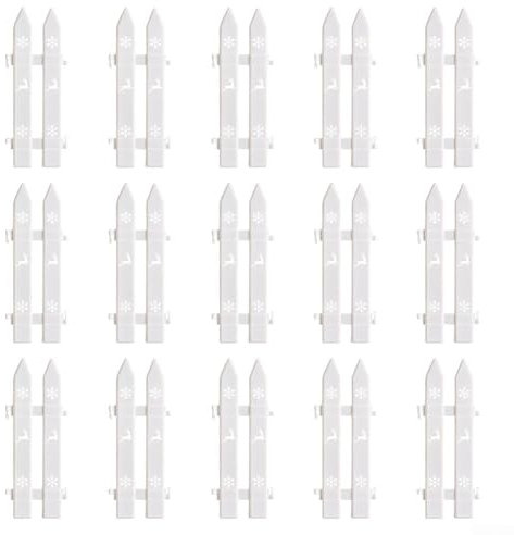 Valla para árbol de Navidad para uso en interiores y exteriores, crea una exhibición alegre para tu decoración navideña (30 piezas, 1,8 m)