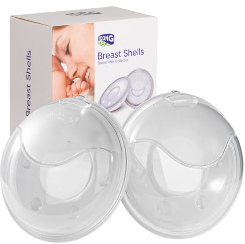 KooingTech Milk Collector Breastfeeding, Breast Milk Collector, Reusable Silicone Breast Shells with Storage Bag for Breastfeeding Collect Save Breastmilk (30ML, 2PCS)