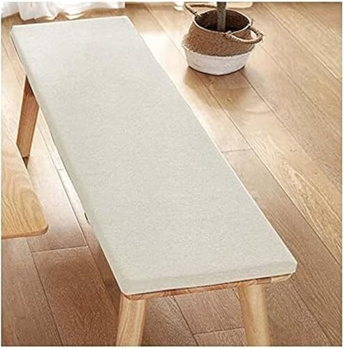 Cuscino per panca Sfoderabile da Giardino Esterno - 5cm Spessore - 1/2/3 Posti Antiscivolo con Cinturini, Rimovibile e Lavabile - Cuscini per Panche da Esterno/Interni, Salotto(Beige,120x45x5cm)