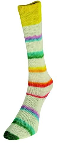 Super Sock 01 Dazzle - Filato per calze super wash a 4 strati, in lana e nylon, multicolore, 100 g