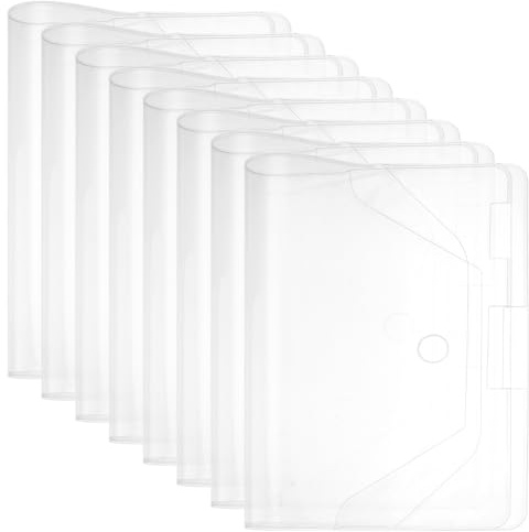 NBEADS 8 paquetes de cubierta de plástico transparente, 29,5 x 20 cm, funda protectora para cuaderno, repuesto para libro de recortes, funda protectora para diario, planificador semanal y libros