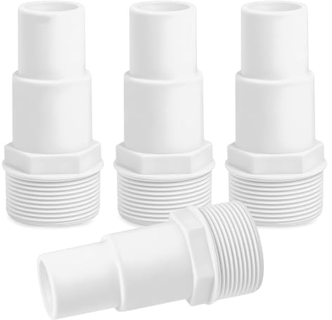Durlo 4 Connettori Per Tubi Flessibili Per Piscina, Diametro 32/38 Mm Per Ugello Per Tubo Flessibile Da 1,5 Pollici, Per Pompe, Riscaldatori Solari, Filtri a Sabbia