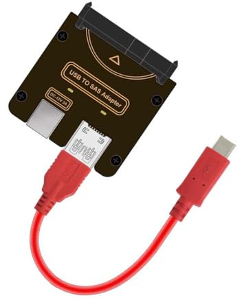 NGFF SFF-8482 SAS 29Pin till Typ-C USB-C & USB-A USB 3.0 5 Gbit/s HDD disk enhet raid adapter 5 Gbps med chipset och strömport (behöver 12 V/3 A strömförsörjning)