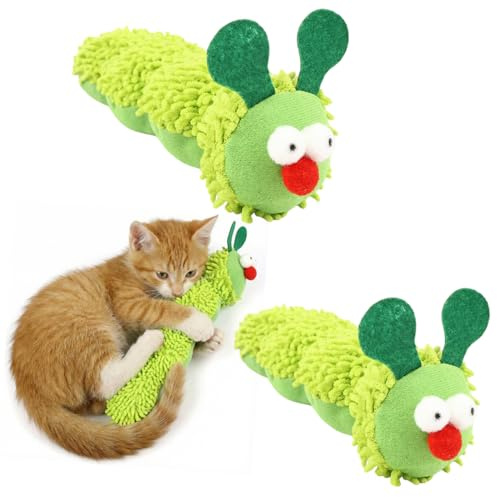 KAHZOR 2 PCS Erba Gatta - Gioco Per Gatti, Giochi Per Gatti In Casa,Giochi Gatti Interattivi Per Morbido Cuscino Per Igiene Dentale E Attività, Peluche Per Gatto, Erba Gatta Giocattoli