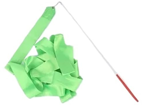 SDIUAKBV Nastri da Ballo Nastro da Danza colorato 2 m e 4 Metri, for Ginnastica Ritmica, Balletto, Streamer, Asta Girevole, Arcobaleno, Allenamento Sportivo per la Ginnastica(Light Green,2m)