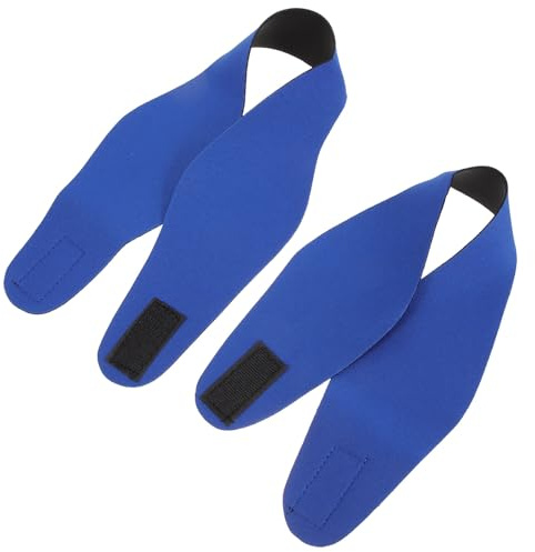 ibasenice Bandeau de Natation en Néoprène Bleu pour Garçon et Filles et Adultes, Lot de 2 Pièces, Élastique Confortable et Élégant, pour Exercices et Loisirs Aquatiques