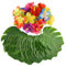 KUUQA 60 Stück Tropical Party Dekoration liefert 8 Tropical Palm Monstera Blätter und Hibiskusblüten, Simulation Blatt für hawaiische Luau Party Jungle Beach Thema Tischdekoration