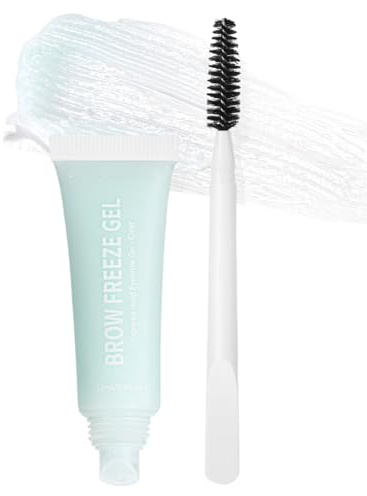 3D Clear Brow Gel with Brush, 16-Hour Waterproof Hold, Natural Invisible Finish Clear Eyebrow Gel, Lightweight Non-Sticky Formula - Long-Lasting Brow Glue for Daily Use, Easy to Remove​