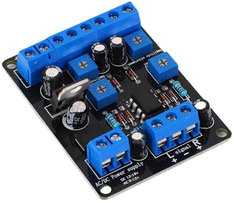 Fafeicy VU Meter Driver Board, High Level Input med Volym Potentiometer Control DB Level Driver, för Ljudförstärkare 63x46mm AC DC 12-18V