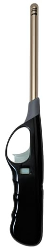 Pack of 1 Long Reach BBQ Lighter Refillable Gas Lighter Windproof Adjustable Flame Kitchen Candle Hob Grill Fireplace Camping Lighter with Safety Lock Assorted Colours