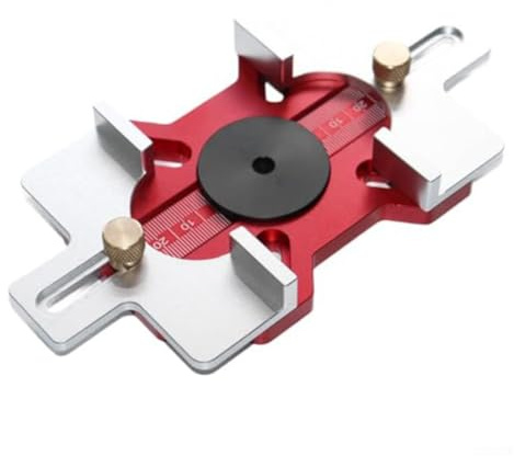 BlissfulAbode Woodworking 2-in-1 Slotted Positioning Plate Aluminum Alloy Drawer Handle Punching Template Wood Convenient Cut Auxiliary Tools