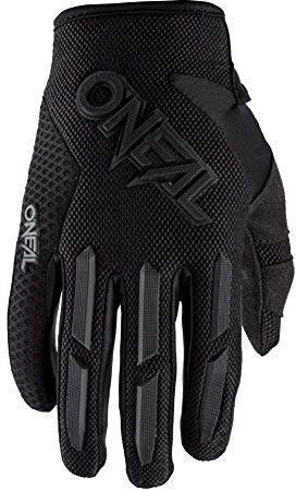 O'NEAL | Fahrrad- & Motocross-Handschuhe | Kinder | MX MTB Mountainbike | Verstellbarer Klettverschluss, Vorgeformte Passform Element Youth Glove | Schwarz | Größe L
