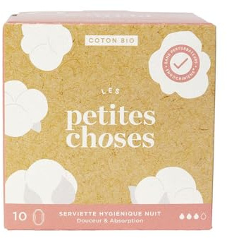 Les Petites Choses Serviettes Hygiéniques Nuit Coton Bio Boîte de 10