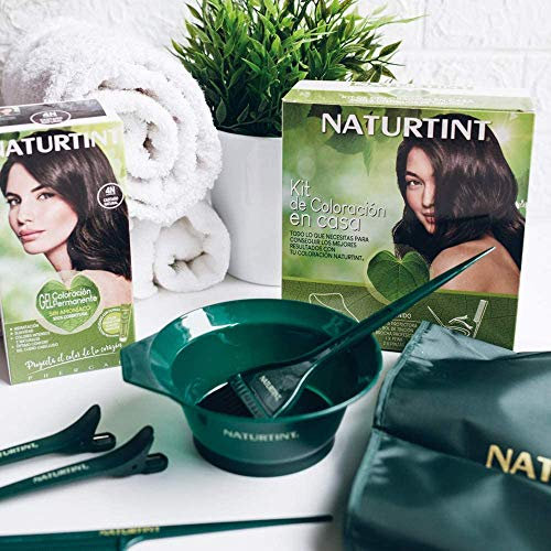 Naturtint - Kit per colorazione in casa, 5 accessori, pennello + mantello + pettine + pinzette + ciotola | Kit tintura per capelli |