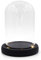 Nynelly Cúpula Decorativa de Vidro, Campana de Cristal con Base de Negra y de Luz, Cúpula Cristal Transparente para Decoraciones, Centro de Mesa y Antigüedades,9X12cm