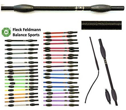 JA Horse Fleck Feldmann Balance Sports Dressurgerte Gerte Reitgerte (110 cm, schwarz)