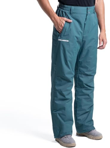 Kirkjubøur® Skadi Herren Skihose mit Schneefang, wasserabweisendes Material, lockere Passform, optimaler Wind- und Wetterschutz in schwarz und blau (Standard, L, Blau)