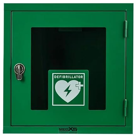 MedX5 Teca per Defibrillatore, Armadietto per Defibrillatori, Uso Interno senza Allarme, Adatto a tutti i Defibrillatori, Made in Italy