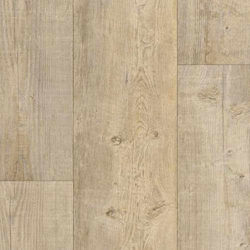 Sol Lino - Imitation parquet Bois Blanc Vieilli - Rouleau de 2m x 3.00m