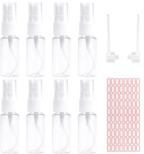 zeyedemo 8PCS Spray Bottles 20ml Small Plastic Refillable Spray Bottles Reusable with Perfume Dispenser for Traveling Cosmetic Perfume Essential Oil